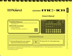 Roland MC-101 Groovebox OWNER’S MANUAL with Update V 1.8 and Before