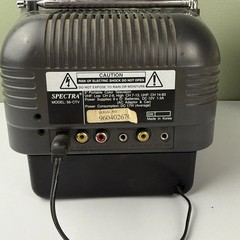 Vtg Spectra 5” Portable Color TV Comes With Battery Adapter No Wall Plug