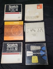 Lot of 16 Vintage Used 7″ Reel to Reel Tapes Sony Scotch Basf etc. #216