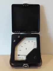 Soviet Union very rare Voltmeter 1956. Bakelite body . USSR Original Vintage