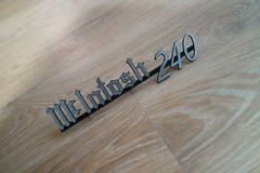 McINTOSH MC240 BLACK+BRUSHED LOGO EMBLEM LABEL BADGE – New Reproduction for DIY