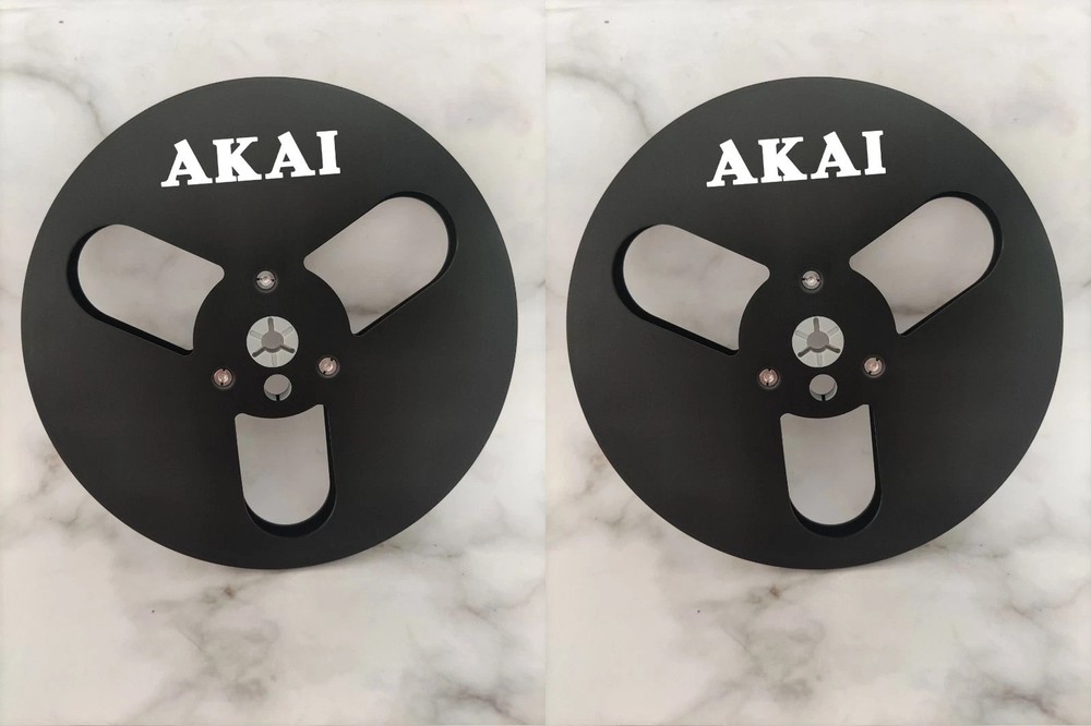 One Pair 7” black AKAI Light Aluminum Reel to Reel Take Up Reel for AKAI GX-77