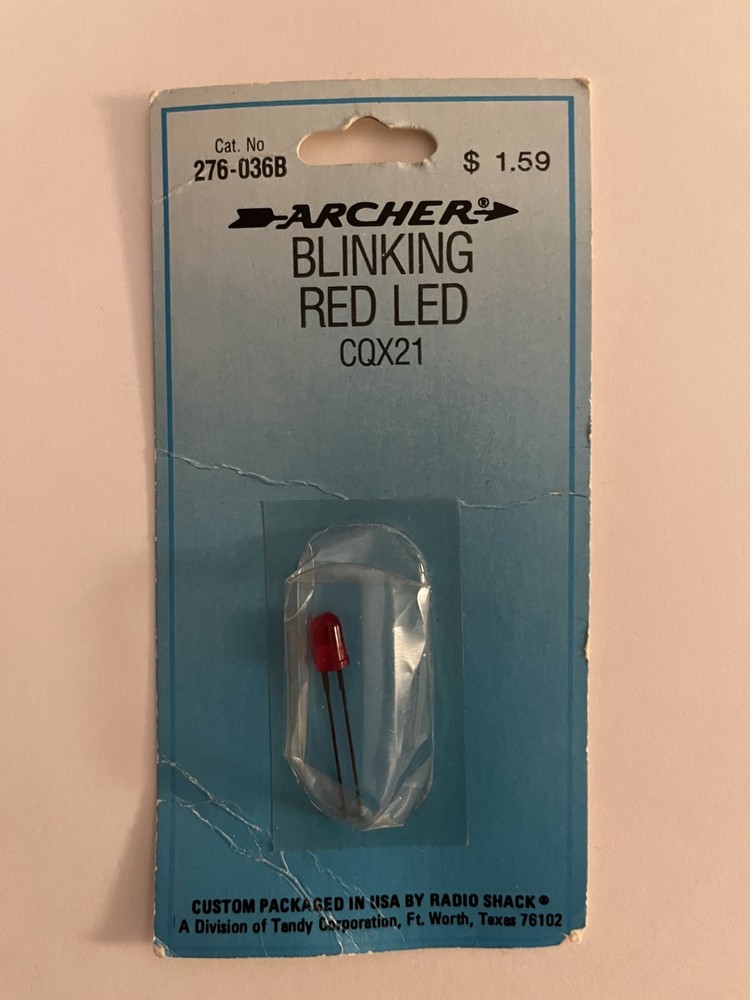 Radio Shack Blinking Red LED CQX21 276-036B Tandy Archer 🔥NEW NOS💥