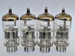 4x ECC88 / 6DJ8 audio tubes VALVO / PHILIPS – NOS – ECC 88 – 1965