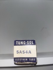 1 Tung-Sol 5AS4A Black Plate Tube TV7 Tested Very Strong And Balanced With Box