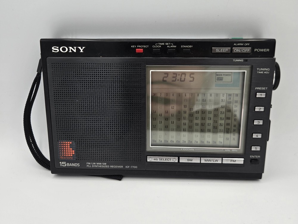 SONY ICF-7700 RADIO 15 BANDS FM/LW/MW/SW PLL SYNTHESIZED RECEIVER Tested READ