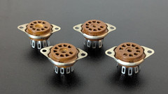9-Pin Tube Sockets. Bottom Mount. 3/4″ Hole. 1-1/8″ Holecenters (QTY 4) #L3