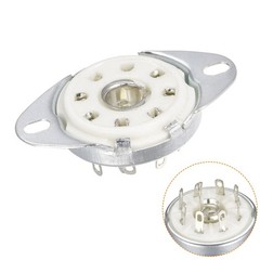 8pin Tube Socket Ceramics, Vacuum Tube Protect Tube Socket, for EBL21 Tube 2pcs