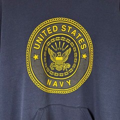 90’s Vintage United States Navy Soffe Hoodie Blue L