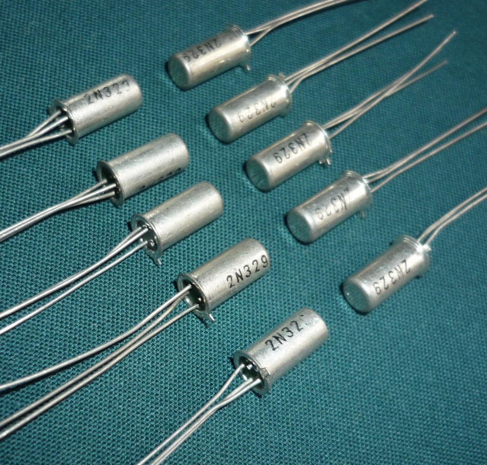 10pcs. 0.33W 0.05A Si p‑n-p 2N329 Siemens Vintage Transistor