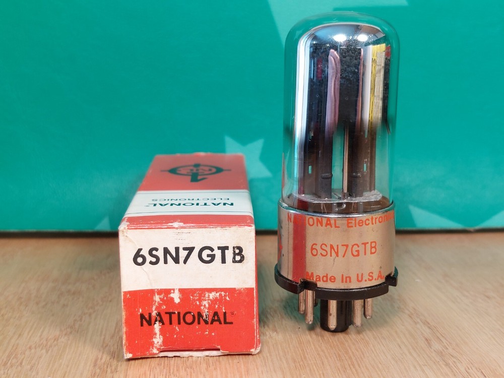 Single Sylvania (National lbl) 6SN7W Metal Base NOS NIB Vacuum Tube