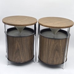 TESTED! Zenith Circle of Sound Speakers with Wood Grain / Round / Retro Omni-VTG