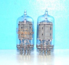 12AU7A RCA radio audio clear top vacuum tubes 2 valves tested 12AU7 5814 ECC82
