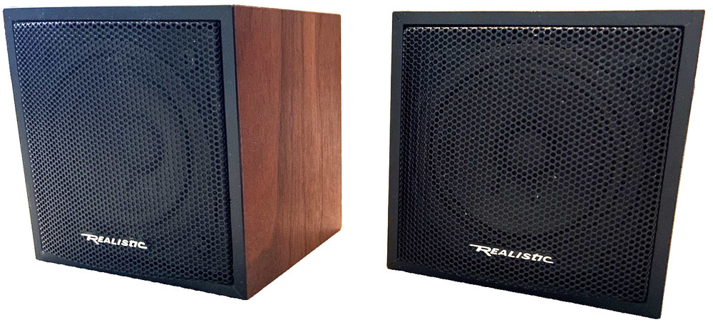 Set of 2 Realistic MINIMUS 0.3 Cat. 40-1250 7 Watt Shelf Speakers VTG Untested