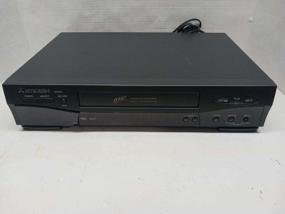 Mitsubishi HS-U446 Video Cassette Recorder/Player w/ Remote – Tested –