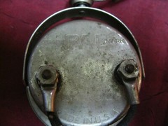 Antique PAL Headphones cloth wire headband radio headset earphones pin plugs