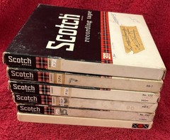 6 SCOTCH 7 “ Blank Reel To Reel Tapes used all With Scotch Leaders Wrong reels