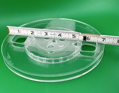 7-inch Take-up Reel 7″ x 1/4″ ~ 4″ Hub ~ Empty Clear Plastic ~ No Tape ~ NOS