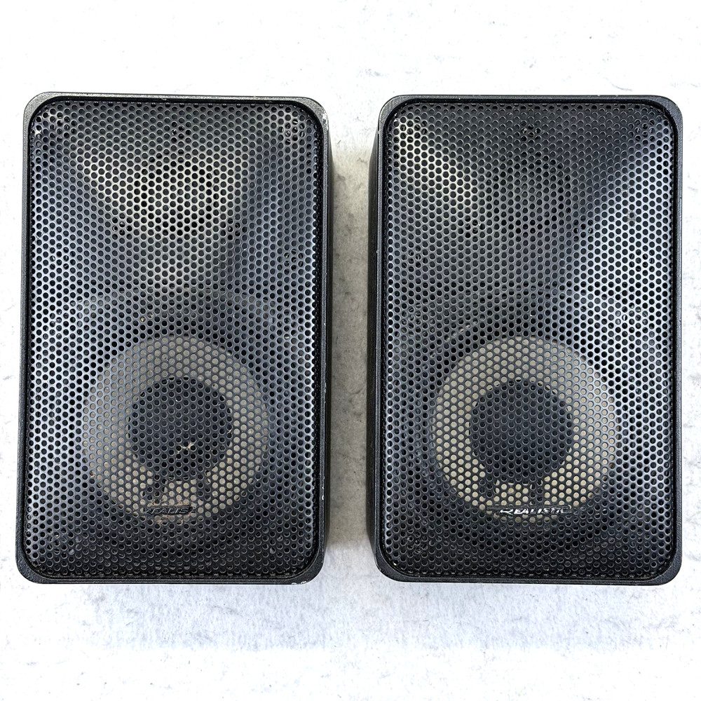 Realistic MINIMUS 7 Speakers Black Metal Bookshelf Vintage Made In Japan Tested