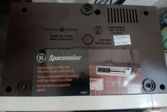 NEW Vintage GE Spacemaker UNDER CABINET Kitchen AM/FM RADIO w/ Clock 7-4212