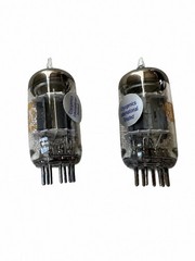 Matched Pair Amperex 6189 / 12AU7WA Orange Print Cryogenic TV-7 test Strong