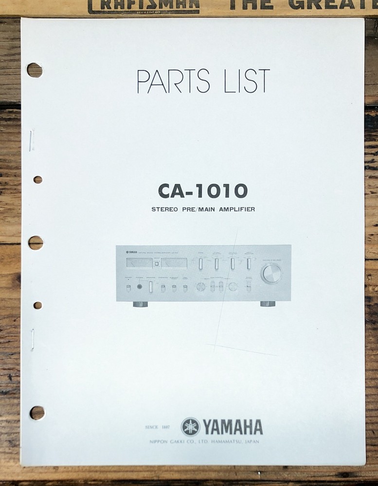 Yamaha CA-1010 Preamp / Preamplifier Parts List Manual *Original*