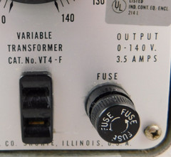 Vintage Ohmite VT4-F Variable Transformer 3.5 amp POWERS ON – NOT TESTED Clean