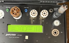 Two GE 6386 Tubes /Amplitrex Tested / D Getters / x3 Mica / Black Plates 1950’s