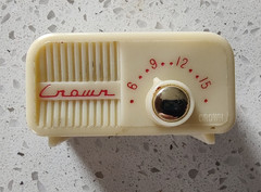 Crown Vintage Mini Radio Tuning Knob Dial Insert Marked 6-15