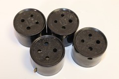 QTY 4 – ALDEN NA-ALD 419X RADIO TUBE ADAPTER – TYPE 30 TUBE TO 01As – BAKELITE