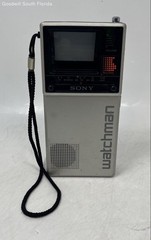 Sony FD-20A Silver Black Handheld Antenna Portable TV Watchman With Strap
