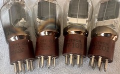 Quad Hytron Brown Base VT-101 (837) NOS HF Beam Power Tubes
