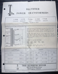 VINTAGE TRIAD F-92A POWER SUPPLY TRANSFORMER NOS