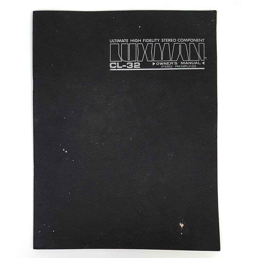 Original Luxman CL-32 – Pre-Amplifier Manual (Vintage)