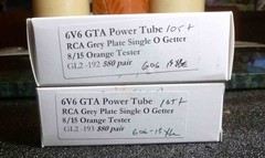 Pair RCA Grey Plate 6v6 GTA Power Tubes 8/15 on the Orange Tester