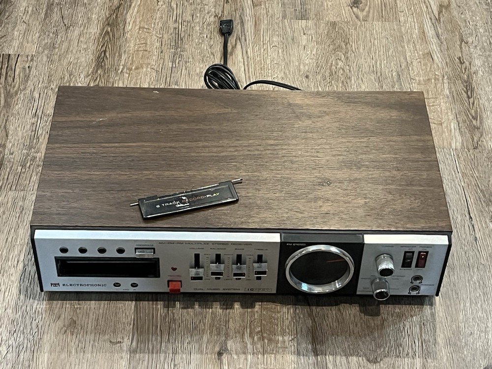 Vintage Electrophonic AM/FM 8-Track Stereo Receiver, Morse Electro 947, Video!