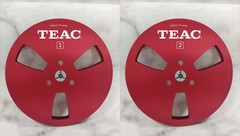 One Pair Silvery TAPE REEL TEAC 7” inch Light Metal Aluminum Take Up Reel