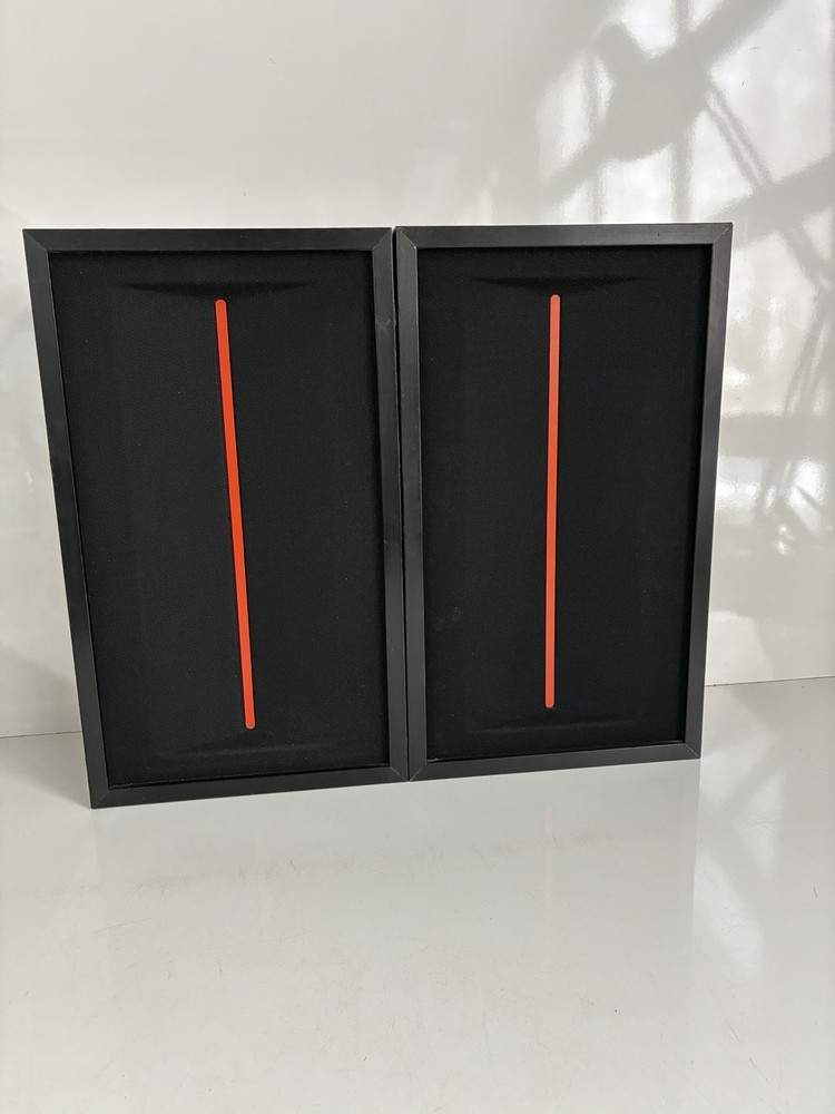 Vintage Pair Of J.C. PENNEY SPEAKERS Orange Stripe Nice Made In Japan 16 Ohm