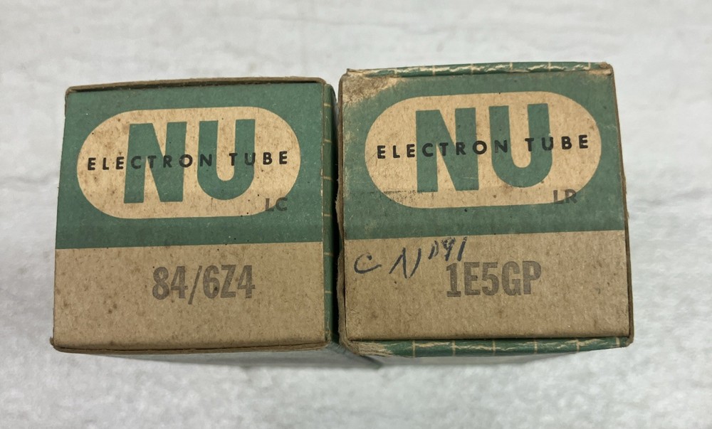 NU National Union Electron TUBES in original Box 84/6Z4 1E5GP