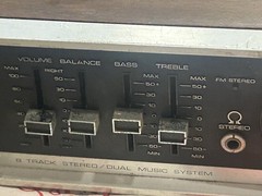 Morse Electrophonic 8-Track Radio Stereo Receiver Vintage 70s Wood Grain VIDEO