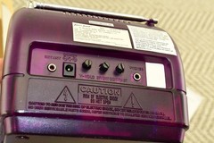 Vintage Lenoxx Sound TV-5I 5” Portable CRT Television Clear PURPLE Retro TV