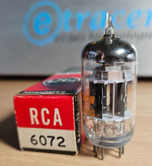 6072 RCA BLACK PLATE 3 MICA VINTAGE TUBE 12AY7 TRUE NOS NIB (1960) *eTRACER* #3