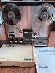 1970’s Teac A-3300 10 Reel To Reel Tape Recorder 3 3/4 & 7 1/2 IPS Working