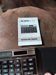 Vintage KMC 9000B Solar Power Calculator Wallet Pocket Credit Card Size Taiwan
