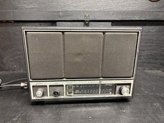 Vintage General Electric #7-4140A AM/FM Radio Faux Wood Grain Working