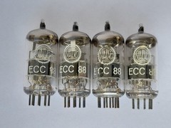 4x ECC88 / 6DJ8 audio tubes VALVO / PHILIPS – NOS – ECC 88 – 1965