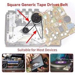 50pcs Cassette Recorder Rubber Belts 40-135mm Square Repair Parts