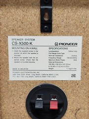 Vintage Pioneer Speakers 2 CS-X500K 30 Watt & 1 CS-C250K 65 Watt, 8 OHM Working