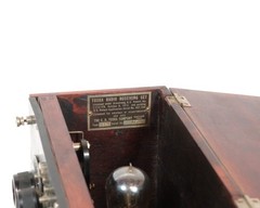 Excellent 1922 Tuska 224 Radio w/Kellogg Headset & Amber Glass 201 Tube * Works