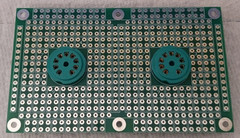 Vacuum Tube Prototype Project Board With (2) 9-Pin High Quality Tube Sockets